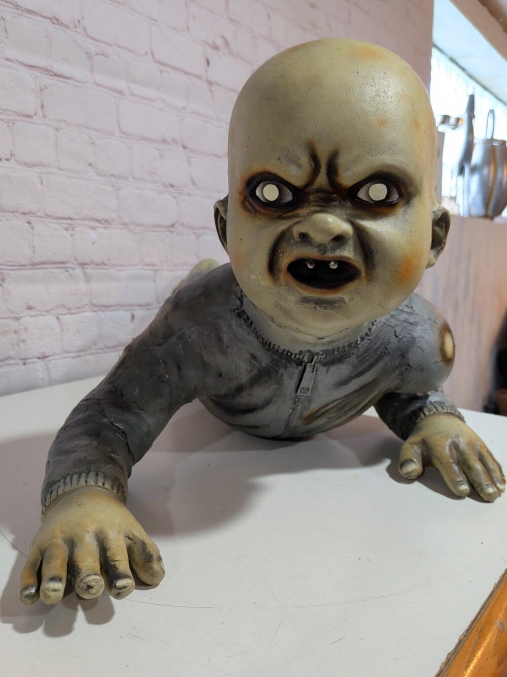 Spirit Halloween Demon Baby Zombie Crawling Prop Halloween Retired Creepy
